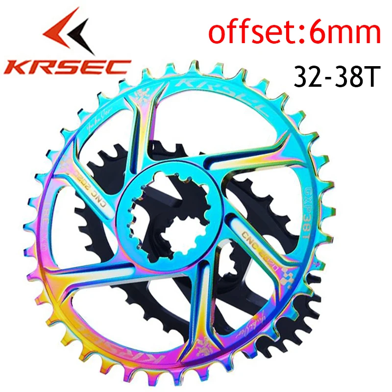 KRSEC GXP MTB Chainring Bicycle Crankset Rainbow 32T/34T/36T/38T Narrow Wide for 8/9/10/11s Chain Bicycle Chainwheel Bike Parts
KRSEC GXP MTB Chainring Bicycle Crankset Rainbow 32T/34T/36T/38T Narrow Wide for 8/9/10/11s Chain Bicycle Chainwheel Bike Parts