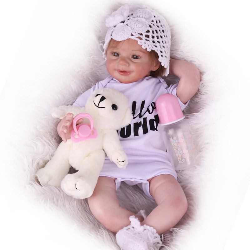 55 см Силиконовая Реалистичная кукла симуляция bebe Reborn мягкая одежда для малышей игрушки для Девочка станут отличным подарком на день рожден...
55 см Силиконовая Реалистичная кукла симуляция bebe Reborn мягкая одежда для малышей игрушки для Девочка станут отличным подарком на день рожден...