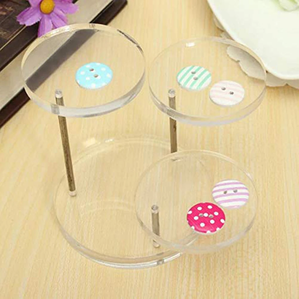 3 Tiers Jewelry Display Rack Bracelet Ring Stand Organizer Acrylic Holder Decoration for Home Counter | Украшения и аксессуары