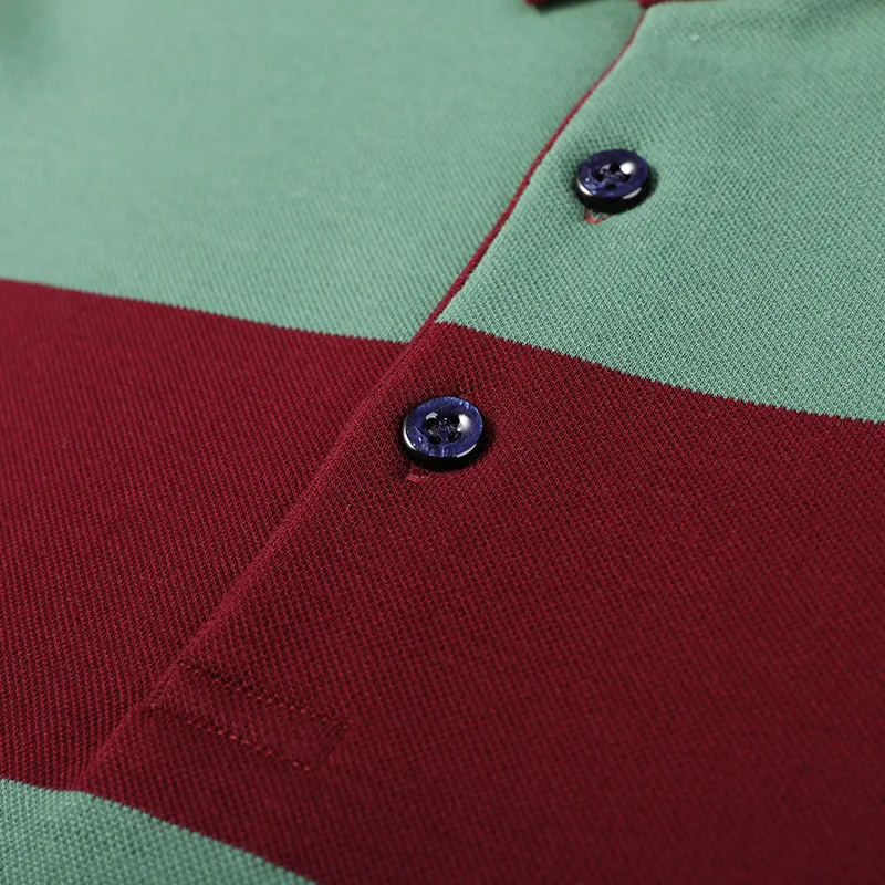 Spring and autumn cotton polo shirt men's long sleeve T-shirt Lapel casual loose stripe T-shirt fashion
Spring and autumn cotton polo shirt men's long sleeve T-shirt Lapel casual loose stripe T-shirt fashion