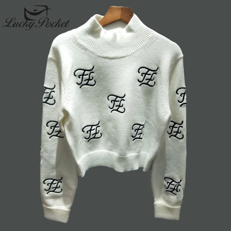 2021 Autumn Winter Women Black Turtleneck Embroidery Crop Sweater Ladies Plus Size Pullovers Female Brand Casual Knitted Tops Y6
2021 Autumn Winter Women Black Turtleneck Embroidery Crop Sweater Ladies Plus Size Pullovers Female Brand Casual Knitted Tops Y6