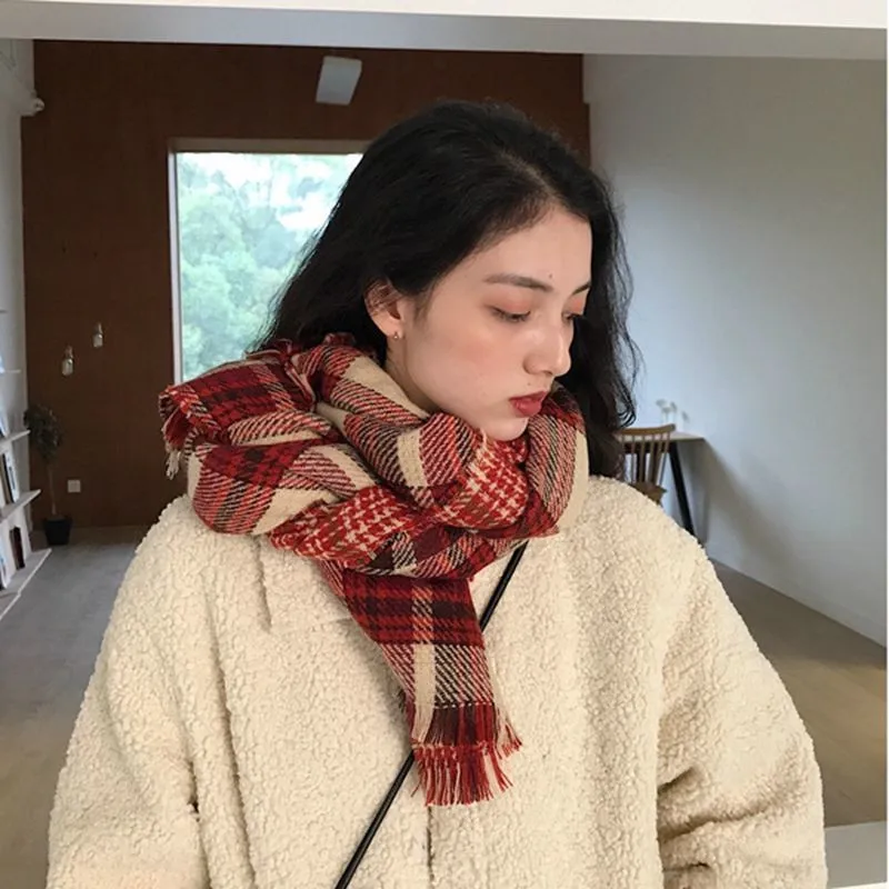 Корейский зимний женский теплый шарф, клетчатый длинный шарф в стиле пэчворк, Женская шаль 2021, модные Универсальные шарфы, Женская шаль
Корейский зимний женский теплый шарф, клетчатый длинный шарф в стиле пэчворк, Женская шаль 2021, модные Универсальные шарфы, Женская шаль