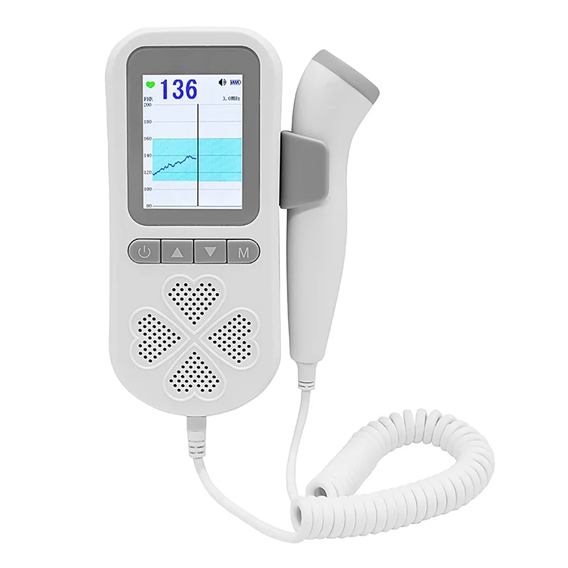 

Ultrasound 3.0MHz Fetal Doppler Heart Rate Monitor Portable For Pregnancy Baby Sound Heartbeat LCD Sonar Stethoscope 0 Radiation