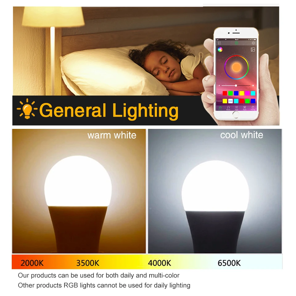 E27 LED Bluetooth 4.0 Smart Bulb E27 Wifi APP Control RGB+W RGB+WW 15W Dimmable AC85-265V Color Changeable Timing Home Lighting
E27 LED Bluetooth 4.0 Smart Bulb E27 Wifi APP Control RGB+W RGB+WW 15W Dimmable AC85-265V Color Changeable Timing Home Lighting