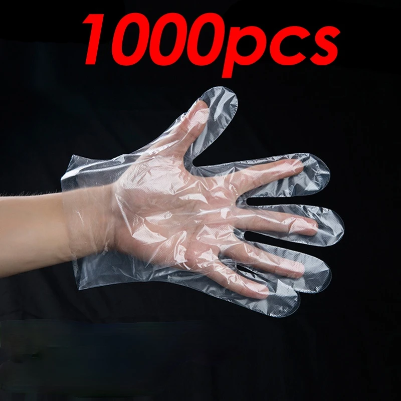 1000 pcs Disposable Gloves One-off Plastic Restaurant BBQ Transparent Eco-friendly PE Kitchen Garden Accessories
1000 pcs Disposable Gloves One-off Plastic Restaurant BBQ Transparent Eco-friendly PE Kitchen Garden Accessories