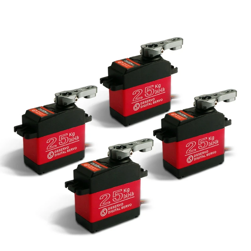 25KG Digital Servo Full Metal Gear High Torque Waterproof for RC Car Crawler Robot Control Angle 180° -4Pcs
25KG Digital Servo Full Metal Gear High Torque Waterproof for RC Car Crawler Robot Control Angle 180° -4Pcs