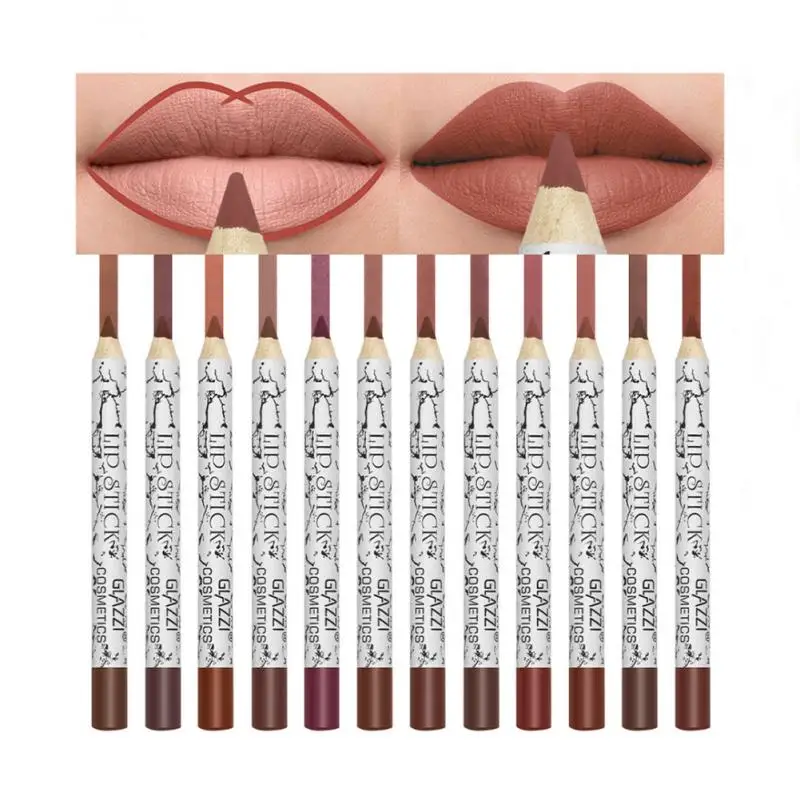 12 Color Lip Liner Matte Matte Waterproof And Sweat Proof Non-smudge Easy To Remove Lip Pen Lipstick Pen Cosmetics Makeup
12 Color Lip Liner Matte Matte Waterproof And Sweat Proof Non-smudge Easy To Remove Lip Pen Lipstick Pen Cosmetics Makeup