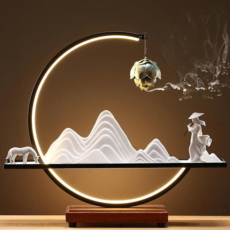 Handmade Backflow Incense Burner Chinese Agarwood Sandalwood Eletric Incense Burner Modern Bruleur Encens Ome Decoration DG50XX
Handmade Backflow Incense Burner Chinese Agarwood Sandalwood Eletric Incense Burner Modern Bruleur Encens Ome Decoration DG50XX
