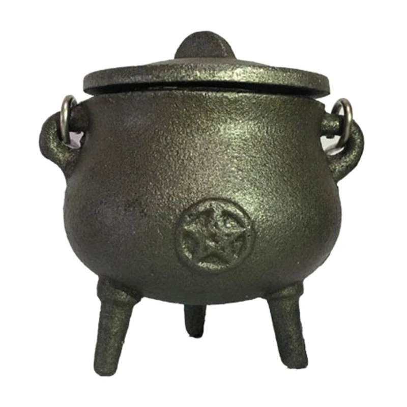 Cast Iron Cauldron with Lid Handle Witch Pot Incense Burning Pot for Spells Smudging Ritual Blessings Candle Holder
Cast Iron Cauldron with Lid Handle Witch Pot Incense Burning Pot for Spells Smudging Ritual Blessings Candle Holder