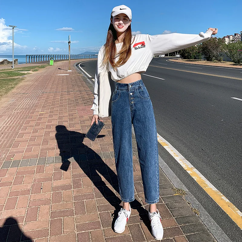High Waist Jeans Women Harem Pants Loose Casual Plus Size High Street Denim Trousers Pantalon Femme Vintage With Belt
High Waist Jeans Women Harem Pants Loose Casual Plus Size High Street Denim Trousers Pantalon Femme Vintage With Belt
