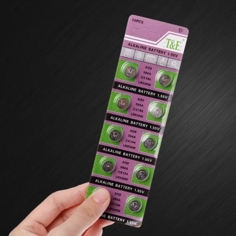 10PCS Alkaline Battery AG9 1.55V Button Coin Cell Watch Batteries LR936 394 SR936SW 194 V394 Control Remote
10PCS Alkaline Battery AG9 1.55V Button Coin Cell Watch Batteries LR936 394 SR936SW 194 V394 Control Remote