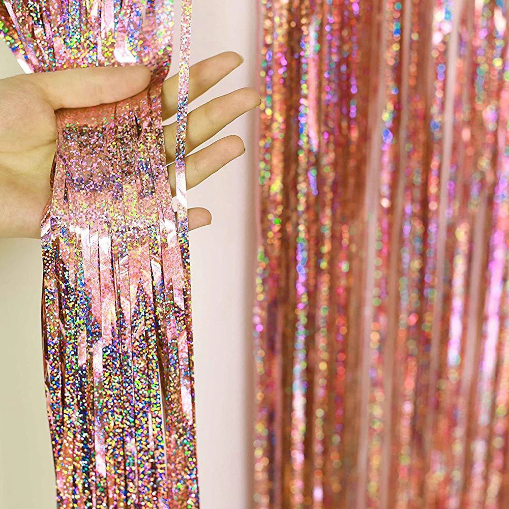 Tinsel Foil Metallic Fringe Curtains Shimmer Door Window Curtain Backdrop Decoration for Birthday Wedding Party Holiday Supplies
Tinsel Foil Metallic Fringe Curtains Shimmer Door Window Curtain Backdrop Decoration for Birthday Wedding Party Holiday Supplies