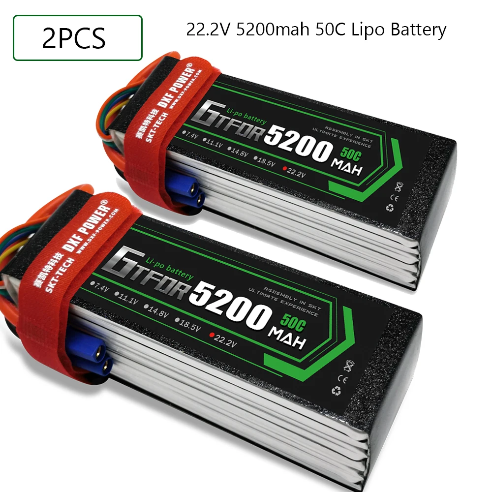 GTFDR 6S 22.2V 5200mah 50C-100C Lipo Battery 6S XT60 T Deans XT90 EC5 For FPV Drone Airplane Car Racing Truck Boat RC Parts
GTFDR 6S 22.2V 5200mah 50C-100C Lipo Battery 6S XT60 T Deans XT90 EC5 For FPV Drone Airplane Car Racing Truck Boat RC Parts