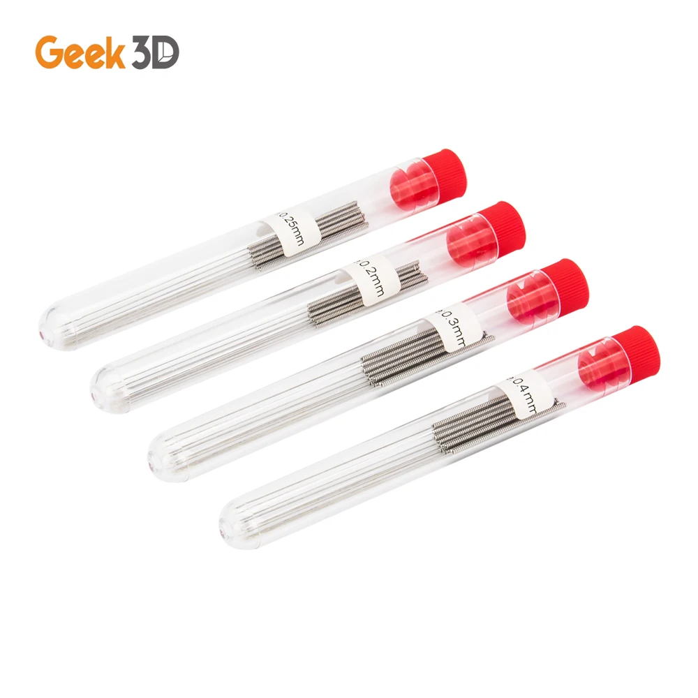 Игла для чистки сопла 3D принтера из нержавеющей стали 1000 шт. сверло 0,4 мм аксессуары reprap ultimake для CR10 Ender 3 ender5pro
Игла для чистки сопла 3D принтера из нержавеющей стали 1000 шт. сверло 0,4 мм аксессуары reprap ultimake для CR10 Ender 3 ender5pro