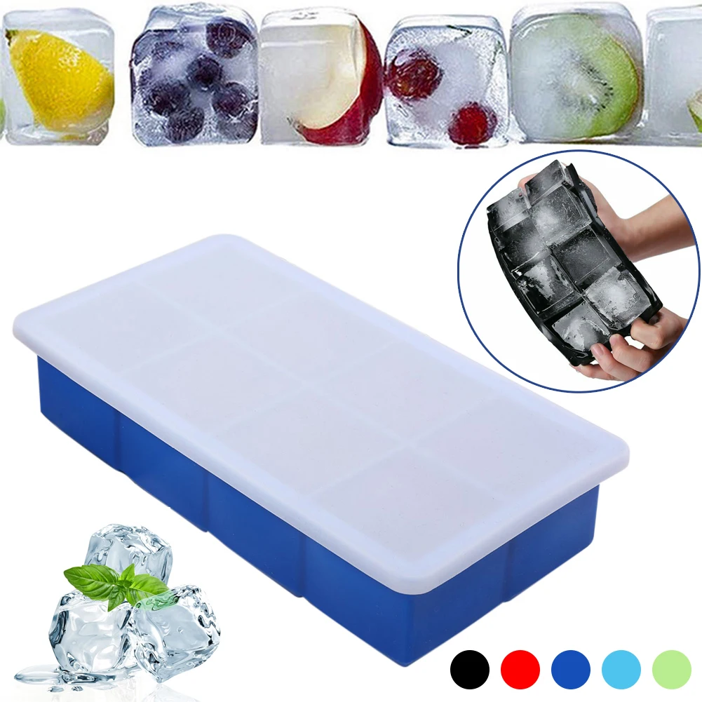 Silicone Ice Cube Square Tray Mould Mold 8 Cavity Big Jumbo DIY Large With Cover Silicone Ice Cube Form Bar Kitchen Accessories
Silicone Ice Cube Square Tray Mould Mold 8 Cavity Big Jumbo DIY Large With Cover Silicone Ice Cube Form Bar Kitchen Accessories