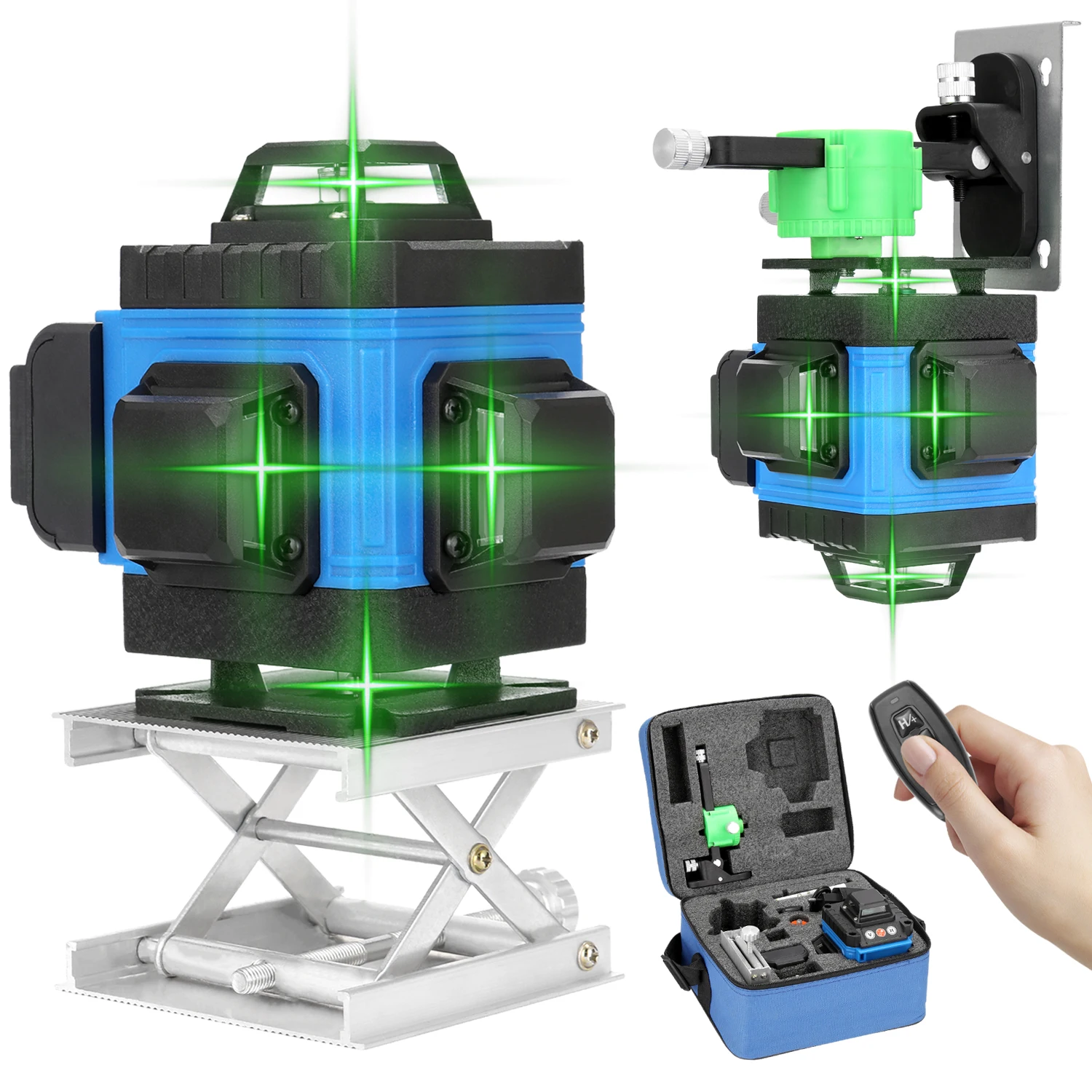 Multifunctional 16 Lines Level Tool Vertical Horizontal Crossline APP Remote Control with Self-leveling Function 4D Laser Level
Multifunctional 16 Lines Level Tool Vertical Horizontal Crossline APP Remote Control with Self-leveling Function 4D Laser Level