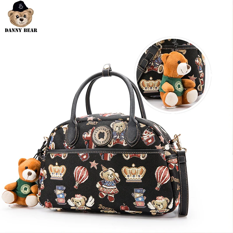 Danny Bear Fashion Crossbody Bag Bear Printed vogueZipper Vintage Shoulder Bag For Women DMB9115132
Danny Bear Fashion Crossbody Bag Bear Printed vogueZipper Vintage Shoulder Bag For Women DMB9115132