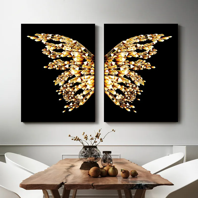 Black and Gold Butterfly Wings Abstract Canvas Painting Modern Art Wall Poster Prints Minimalist Pictures for Living Room Decor
Black and Gold Butterfly Wings Abstract Canvas Painting Modern Art Wall Poster Prints Minimalist Pictures for Living Room Decor