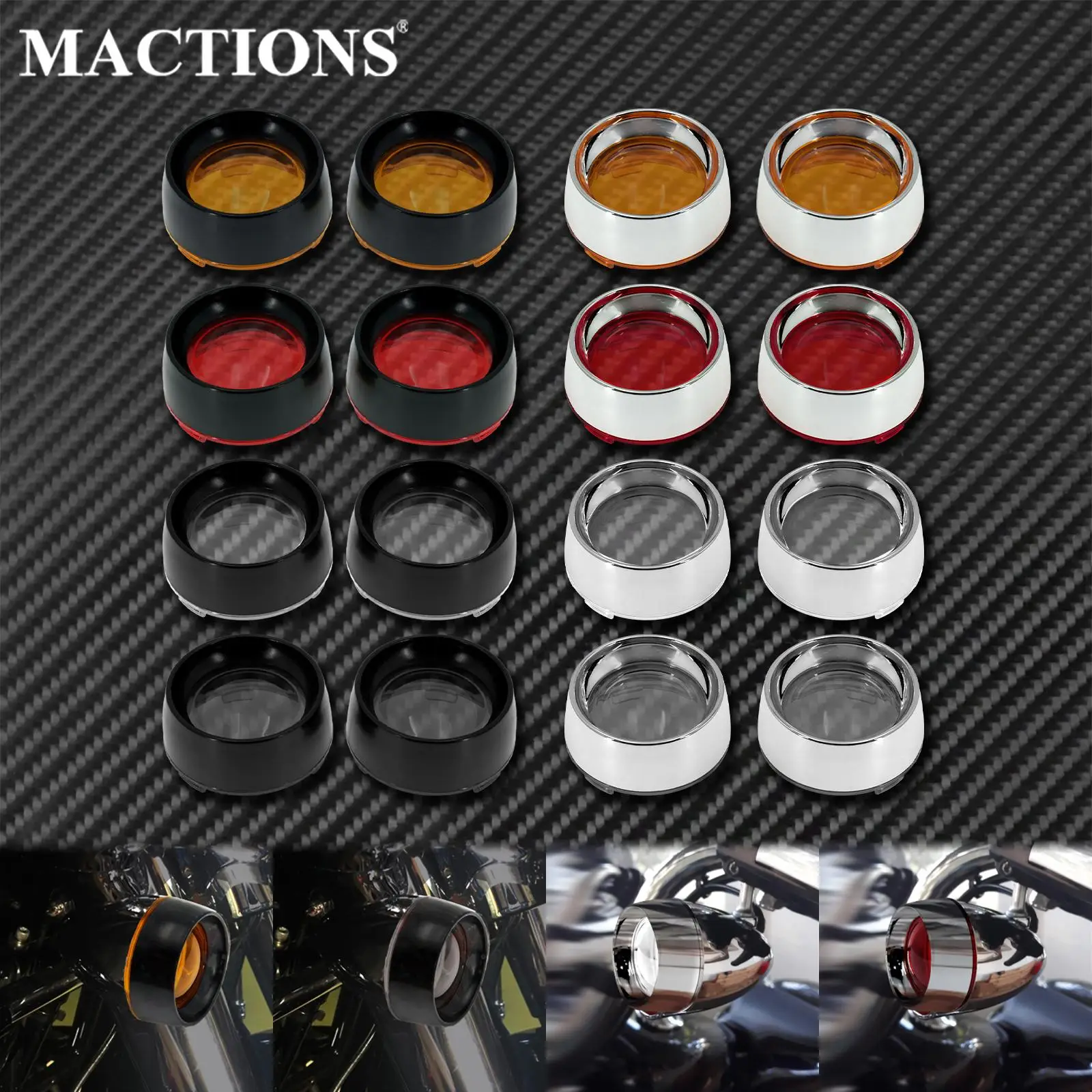 2XMotorcycle Turn Signal Lens Black/Chrome Trim Ring Bezels Visor Cover For Harley Sportsters XL Touring Road King Dyna Softail
2XMotorcycle Turn Signal Lens Black/Chrome Trim Ring Bezels Visor Cover For Harley Sportsters XL Touring Road King Dyna Softail
