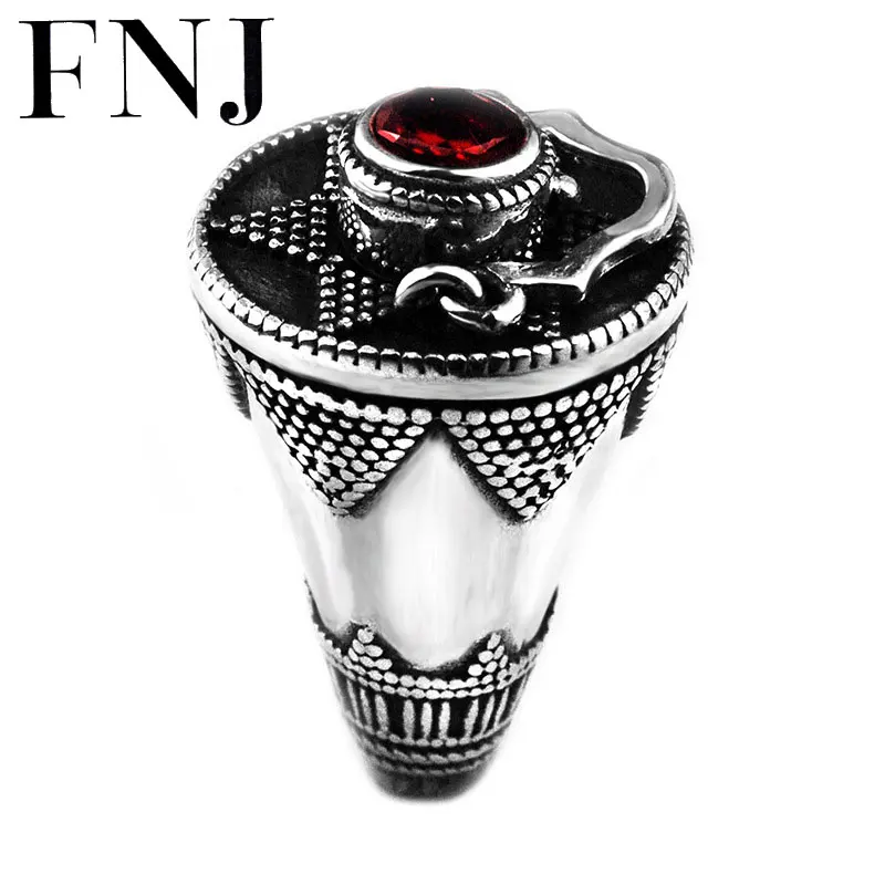 

FNJ 925 Silver Pendant Flagon Original Pure S925 Thai Silver Pendants for Jewelry Making Men Women Gawu box open Red Zircon