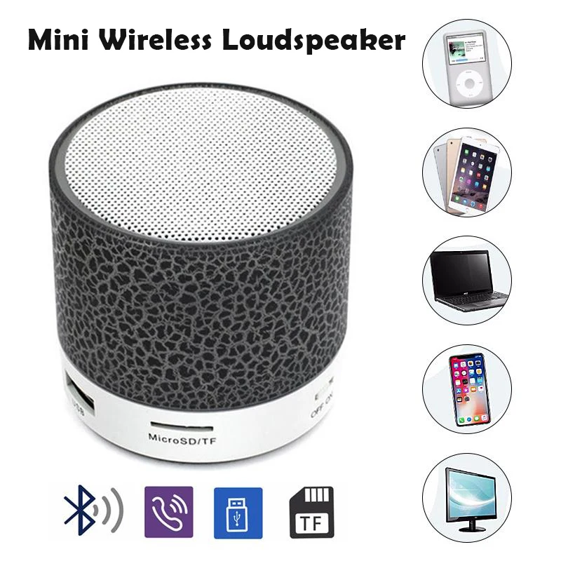 Bluetooth-динамик беспроводной мини-динамик с трещинами и светодиодной подсветкой