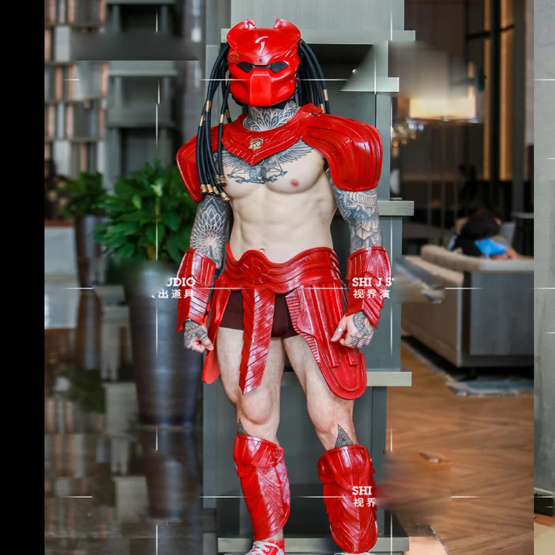 Коммерческий мускул мужская одежда модель костюм Jag warrior красная Броня косплей
