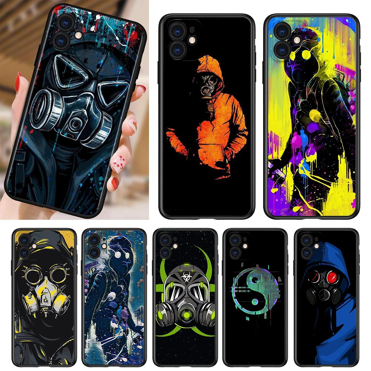 Phone Case For Apple iPhone 13 12 11 SE XS XR X 7 8 6 5 S mini Plus Pro MAX 2020 Cool Gas Mask Smiley Black Soft Cover
Phone Case For Apple iPhone 13 12 11 SE XS XR X 7 8 6 5 S mini Plus Pro MAX 2020 Cool Gas Mask Smiley Black Soft Cover