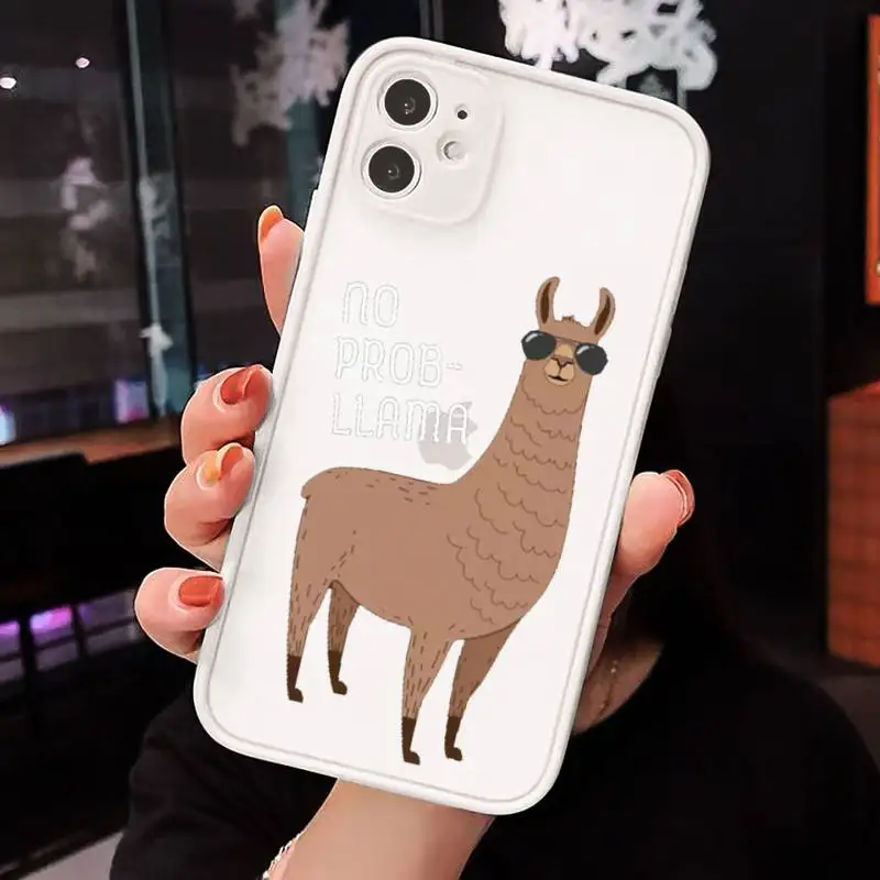Cute Llama Alpaca Animals Cartoon Phone Case Matte transparent For White iPhone 12 Mini 11 Pro XR XS Max 7 8 Plus X Back Cover
Cute Llama Alpaca Animals Cartoon Phone Case Matte transparent For White iPhone 12 Mini 11 Pro XR XS Max 7 8 Plus X Back Cover