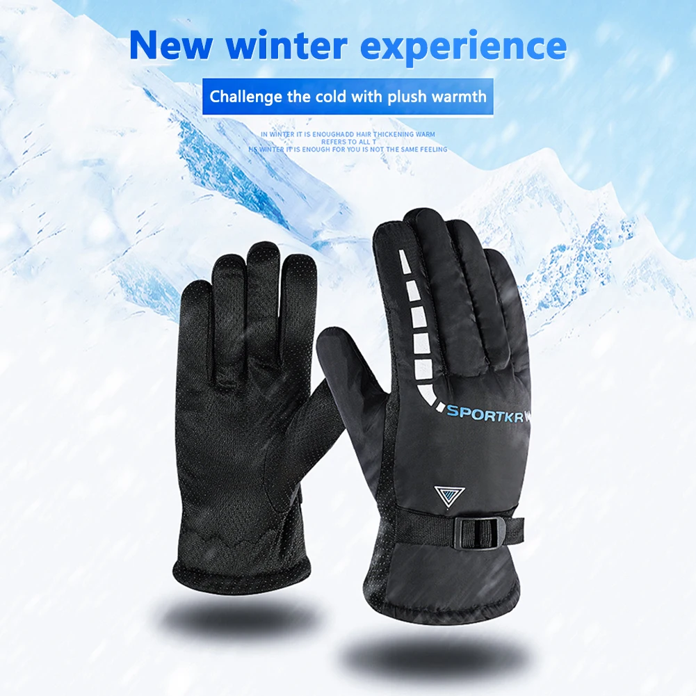 Winter Warm Windproof Ski Fleece Gloves with Adjustable Buckle Thickened Anti-skid Outdoor Cycling Skiing Sports Thermal Gloves
Winter Warm Windproof Ski Fleece Gloves with Adjustable Buckle Thickened Anti-skid Outdoor Cycling Skiing Sports Thermal Gloves