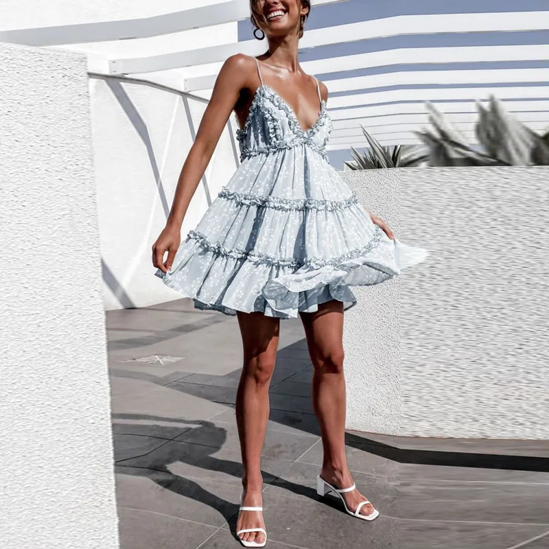 Floral Print Boho A Line Dress 2021 Summer New Dress Women Spaghetti Strap Backless Sexy Beach Casual Ruffles Short Dresses
Floral Print Boho A Line Dress 2021 Summer New Dress Women Spaghetti Strap Backless Sexy Beach Casual Ruffles Short Dresses