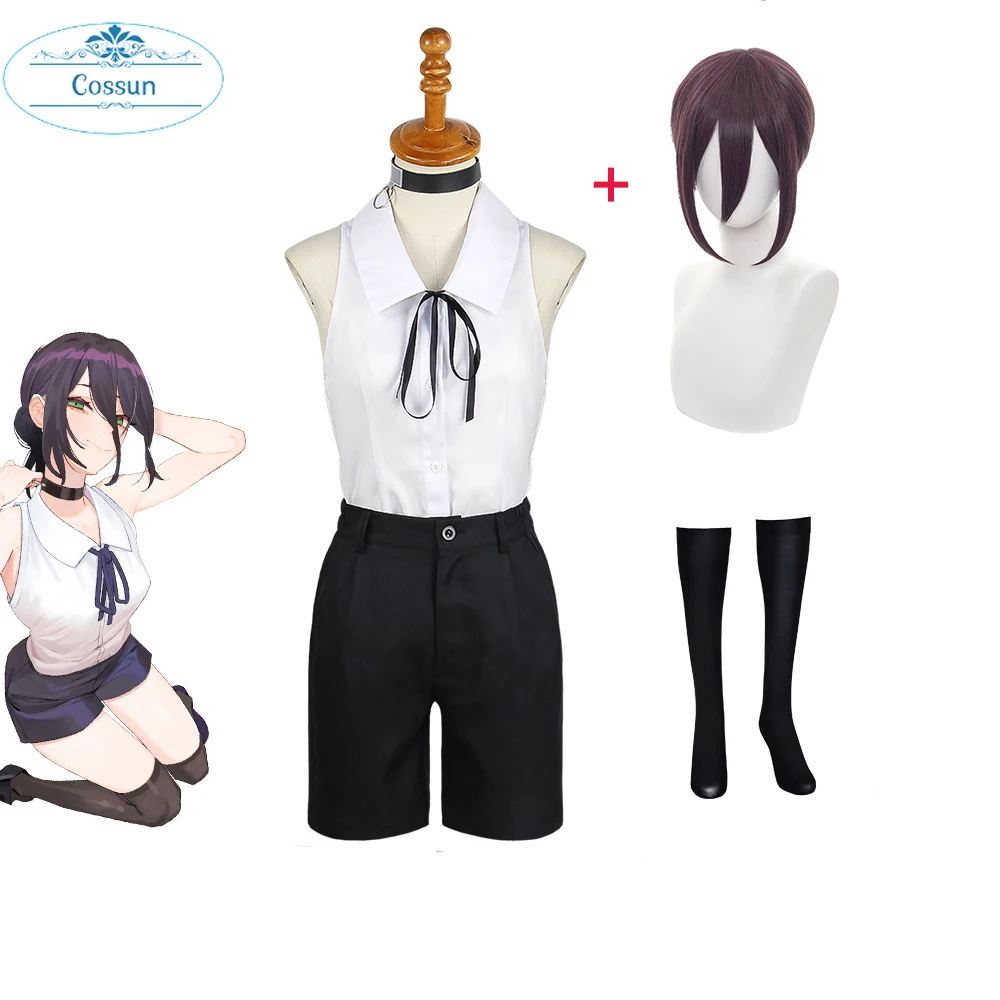 Anime Chainsaw Man Reze Bomb Cosplay Costume Women Uniform Set Tops Shorts Summer Suit Wigs
Anime Chainsaw Man Reze Bomb Cosplay Costume Women Uniform Set Tops Shorts Summer Suit Wigs