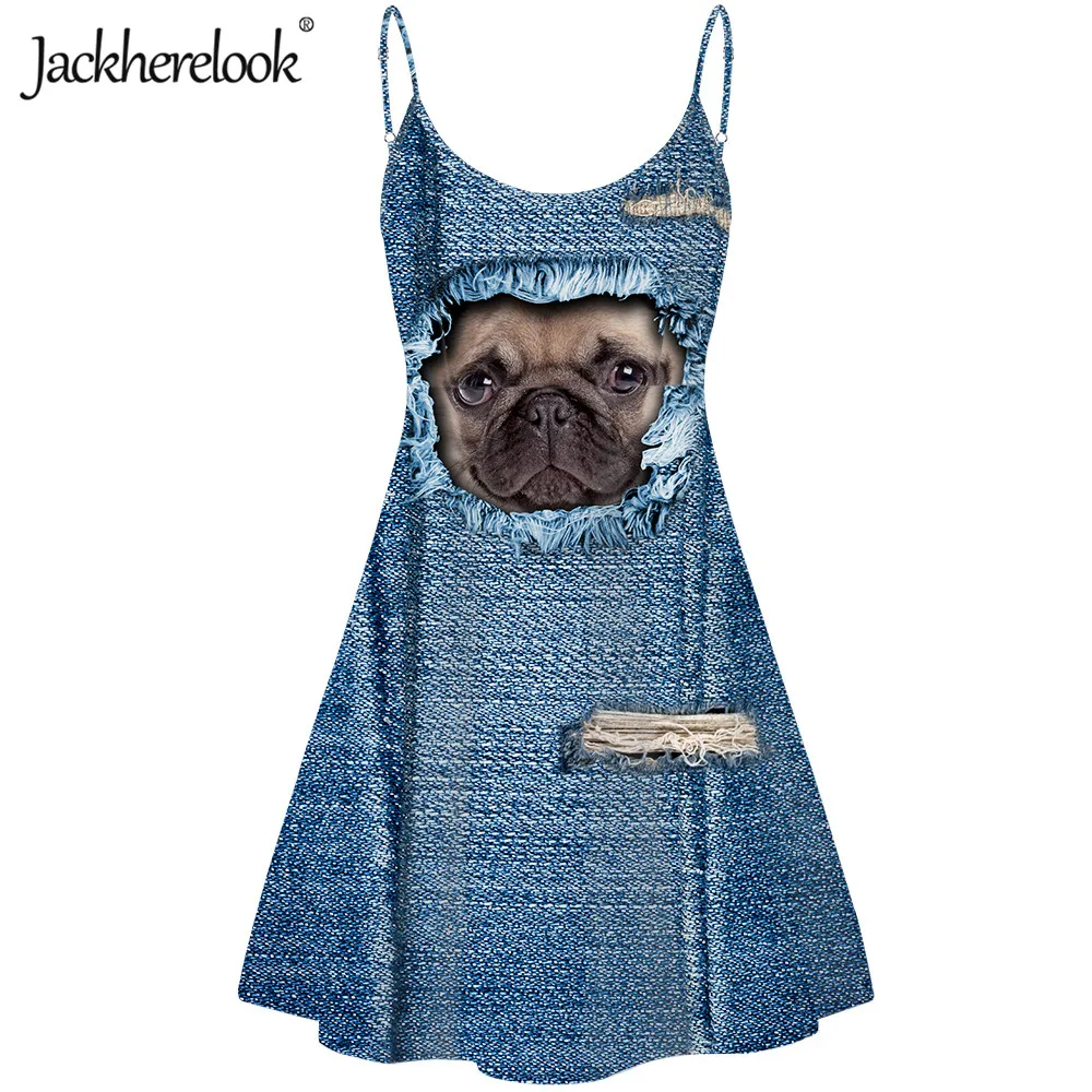 Джинсовое платье Jackherelook с принтом собаки, женское платье с открытой спиной, на бретелях, без рукавов, с лямкой через шею, для вечеринки, клуба...
Джинсовое платье Jackherelook с принтом собаки, женское платье с открытой спиной, на бретелях, без рукавов, с лямкой через шею, для вечеринки, клуба...