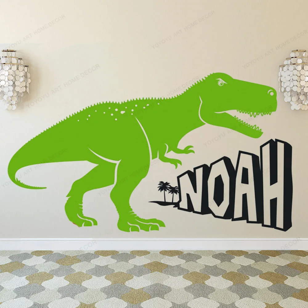 Dinosaur wall decal- T-rex tyrannosaurus wall sticker kids room custom name personalized decor art mural HJ857
Dinosaur wall decal- T-rex tyrannosaurus wall sticker kids room custom name personalized decor art mural HJ857