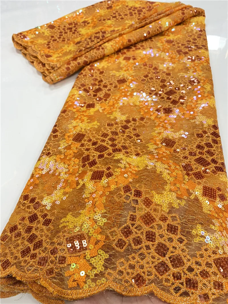 NIAI African Lace Fabric High Quality Lace Material Nigerian French Lace Fabrics With Sequins Party Dress XY3539B-2
NIAI African Lace Fabric High Quality Lace Material Nigerian French Lace Fabrics With Sequins Party Dress XY3539B-2