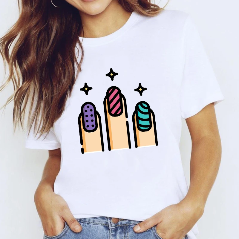 Harajuku aesthetic Printing Lip Sexy Trend Fingernail Nail Art Clothing Print Lady Graphic Women's T-shirt Ladies Female Tee 
Harajuku aesthetic Printing Lip Sexy Trend Fingernail Nail Art Clothing Print Lady Graphic Women's T-shirt Ladies Female Tee