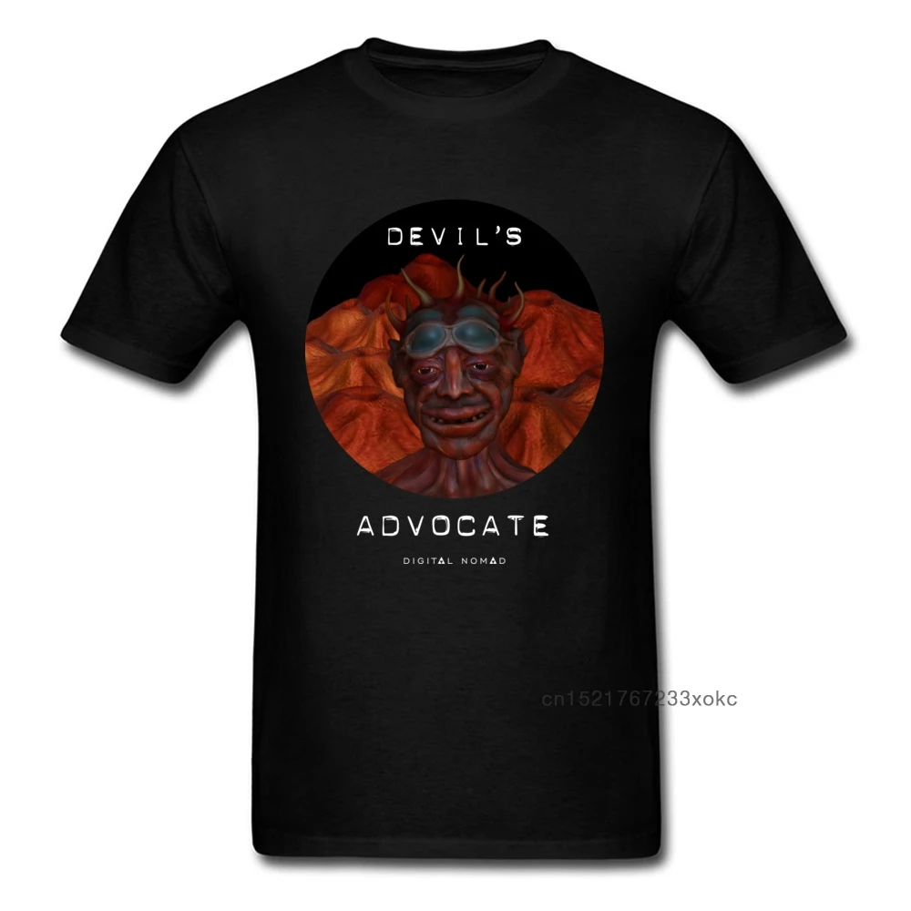 

Devil's Advocate T Shirt Geek T-shirt Men 3D Graphic Top Tshirt 100% Cotton Black Clothing Stranger Things Tee Free Shipping