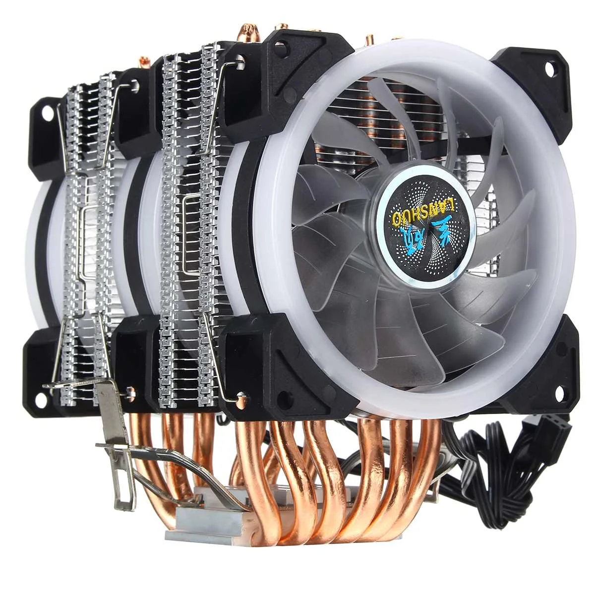 CPU Cooler 6 Heat-pipes Dual-tower Cooling 9cm RGB Fan Support 3 fan 3Pin CPU Fan For Intel 775/1150/1151/1155/1156/1366 and AMD
CPU Cooler 6 Heat-pipes Dual-tower Cooling 9cm RGB Fan Support 3 fan 3Pin CPU Fan For Intel 775/1150/1151/1155/1156/1366 and AMD