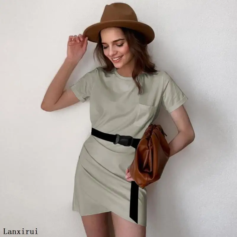 Платье женское ТРАПЕЦИЕВИДНОЕ с круглым вырезом, элегантное короткое однотонное в деловом стиле, с поясом, для отдыха, весна-лето
Платье женское ТРАПЕЦИЕВИДНОЕ с круглым вырезом, элегантное короткое однотонное в деловом стиле, с поясом, для отдыха, весна-лето