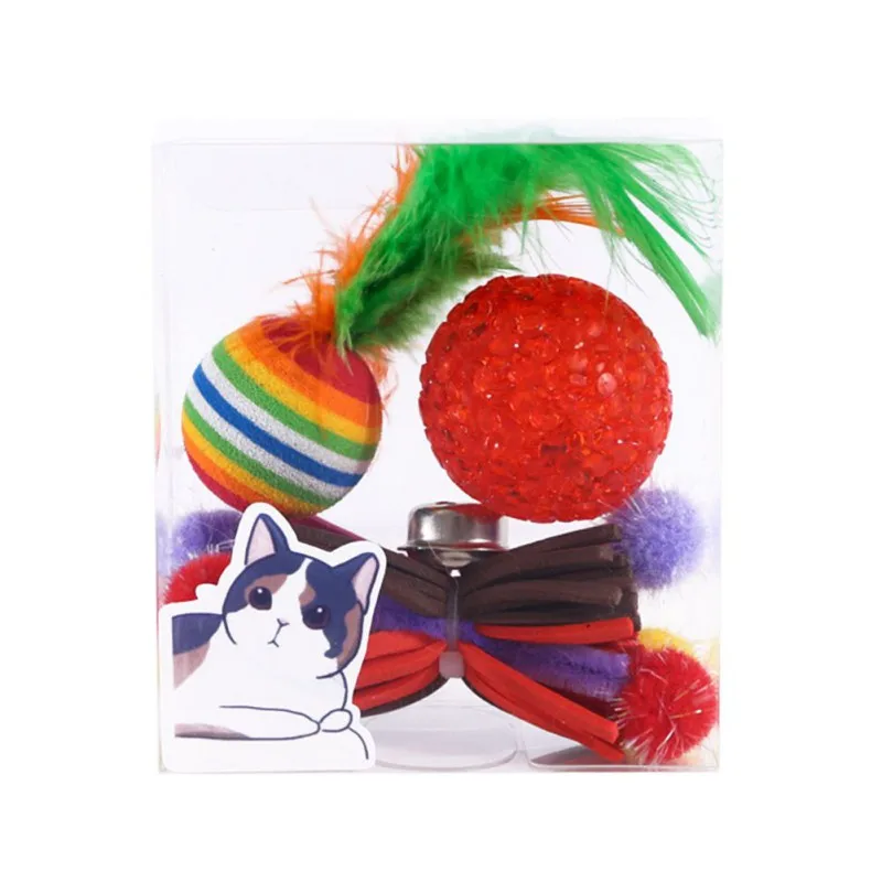 Pet Cat Toys Accessories Cute Interactive Funny Feather Bell Ball Sound From Toys Set Box Packaging Pet Supplies Dropship
Pet Cat Toys Accessories Cute Interactive Funny Feather Bell Ball Sound From Toys Set Box Packaging Pet Supplies Dropship