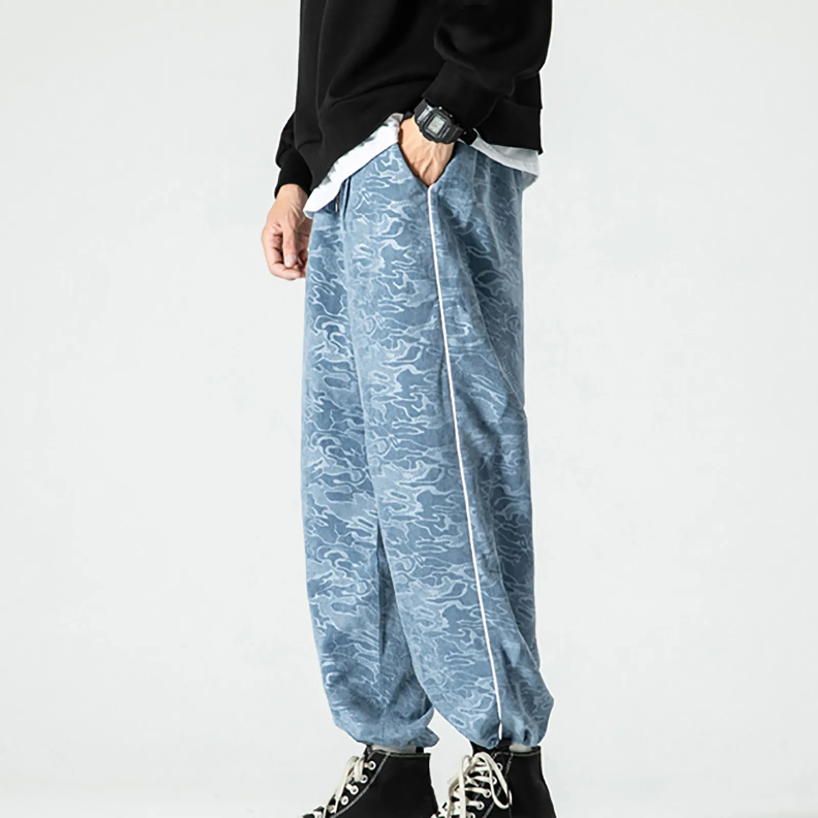 men Fashion Drawstring Streetwear Pants Length Elastic Waist Joggers Loose Trousers Casual Plus Size Straight Leg Overalls
men Fashion Drawstring Streetwear Pants Length Elastic Waist Joggers Loose Trousers Casual Plus Size Straight Leg Overalls