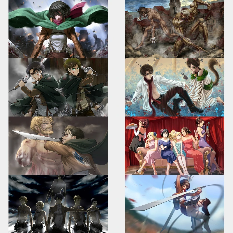 Japanese Anime Cartoon Figure Attack on Titan Posters and Prints HD Print Wall Art Canvas Painting Wall Painting for Home Decor
Japanese Anime Cartoon Figure Attack on Titan Posters and Prints HD Print Wall Art Canvas Painting Wall Painting for Home Decor