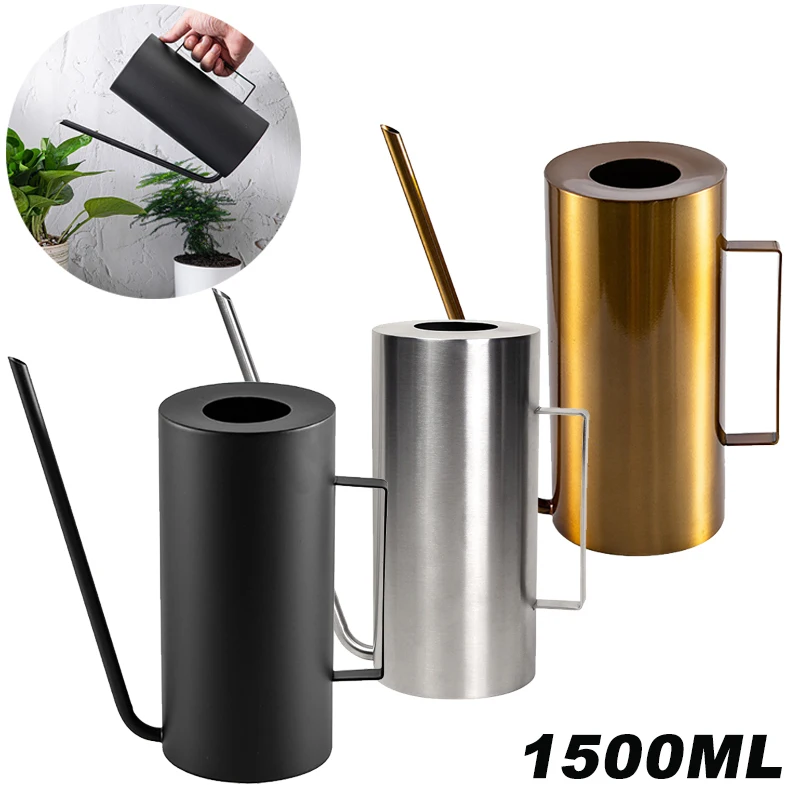 1Pc 1500ML Long Mouth Spout Watering Pot Stainless Steel Flower Spray Bottle Indoor Garden Irrigation Tools
1Pc 1500ML Long Mouth Spout Watering Pot Stainless Steel Flower Spray Bottle Indoor Garden Irrigation Tools
