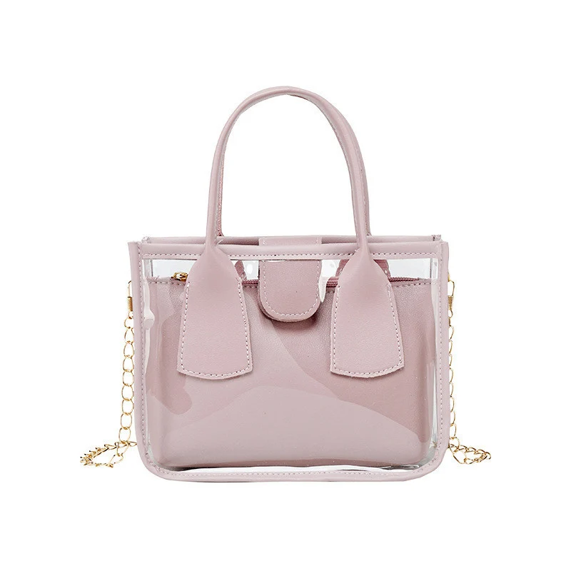 Women Transparent Handbag Bucket Bag Clear Pvc Jelly Small Shoulder Bag Female Chain Crossbody Messenger Bags Design Handbag
Women Transparent Handbag Bucket Bag Clear Pvc Jelly Small Shoulder Bag Female Chain Crossbody Messenger Bags Design Handbag