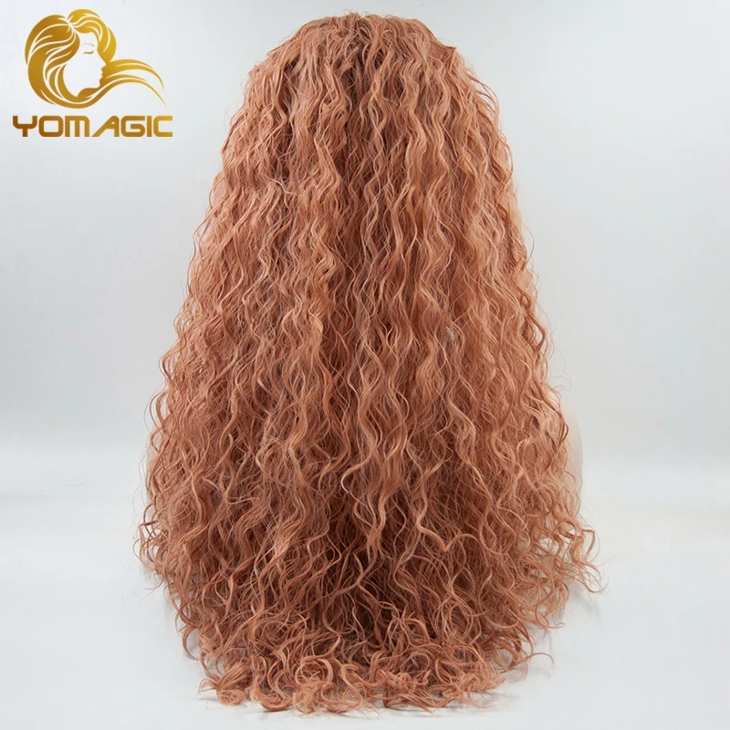 Yomagic светильник Orang кружевной передний парик для женщин Джерри Кудрявые Парики