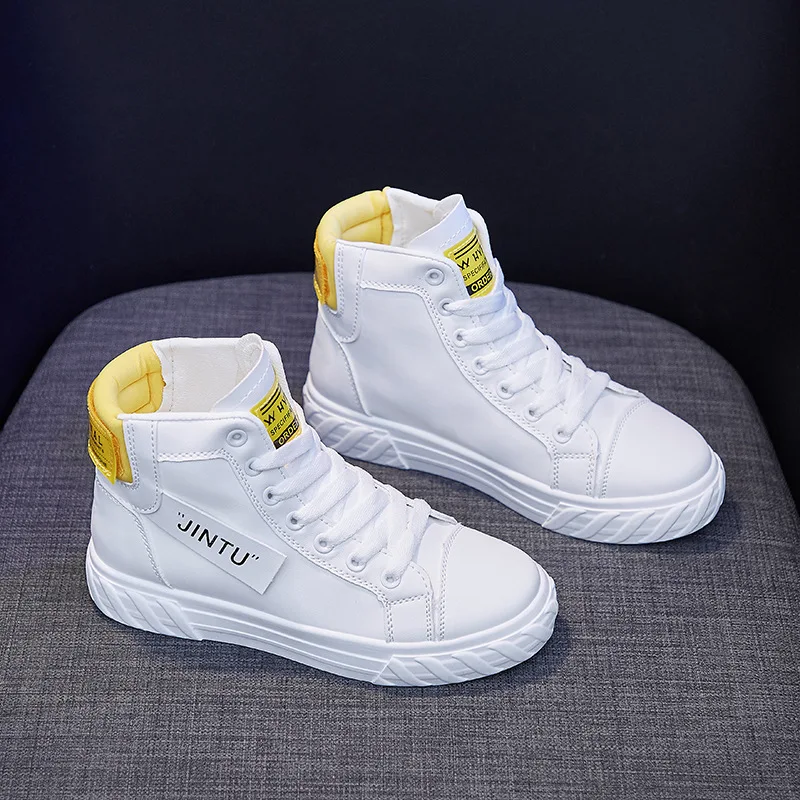 Brand 2021 New Womens Shoes Breathable Platform Sneakers High Top Shoes Women Solid Lace-Up Casual Sneakers Women High Quality
Brand 2021 New Womens Shoes Breathable Platform Sneakers High Top Shoes Women Solid Lace-Up Casual Sneakers Women High Quality