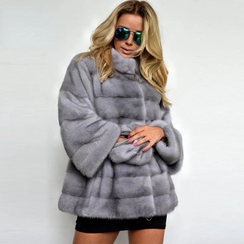 New Fashion Top Quality Real Fur Coat Natural Mink Fur Coats Long Sleeve Light Gray Mink Fur Coat Casual Whole Skin Fur Jackets
New Fashion Top Quality Real Fur Coat Natural Mink Fur Coats Long Sleeve Light Gray Mink Fur Coat Casual Whole Skin Fur Jackets