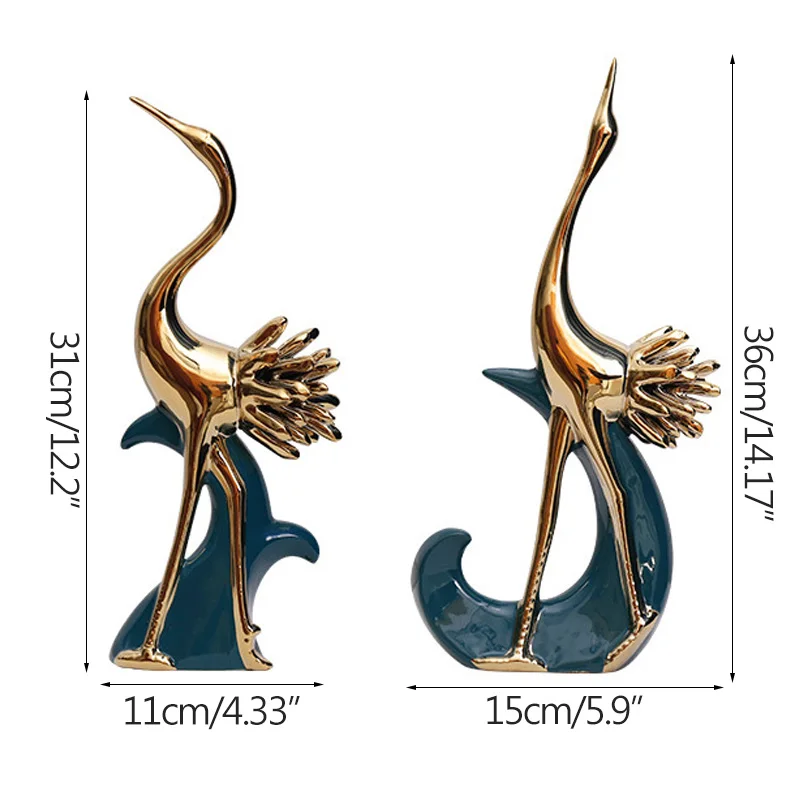 Luxurious Ceramic Ornaments For Home Decoration Crafts Fairy Crane Artware Wedding Display Figurines Living Room Desktop Decor
Luxurious Ceramic Ornaments For Home Decoration Crafts Fairy Crane Artware Wedding Display Figurines Living Room Desktop Decor
