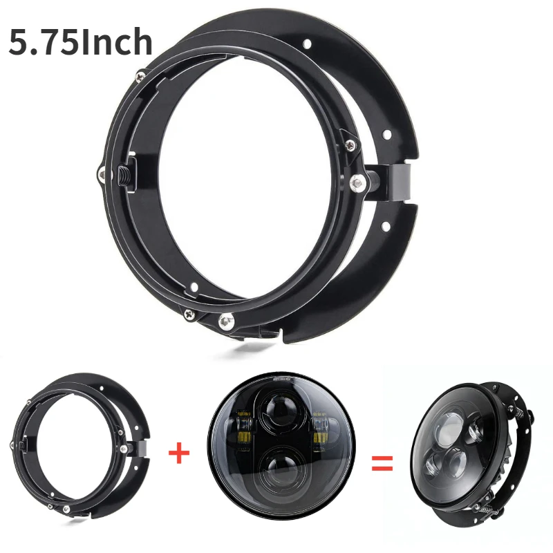 Black/Chrome 5 3/4" 5.75 Inch Motorcycle Headlamp Mounting Bracket Ring for 5.75" Round LED Headlights
Black/Chrome 5 3/4" 5.75 Inch Motorcycle Headlamp Mounting Bracket Ring for 5.75" Round LED Headlights