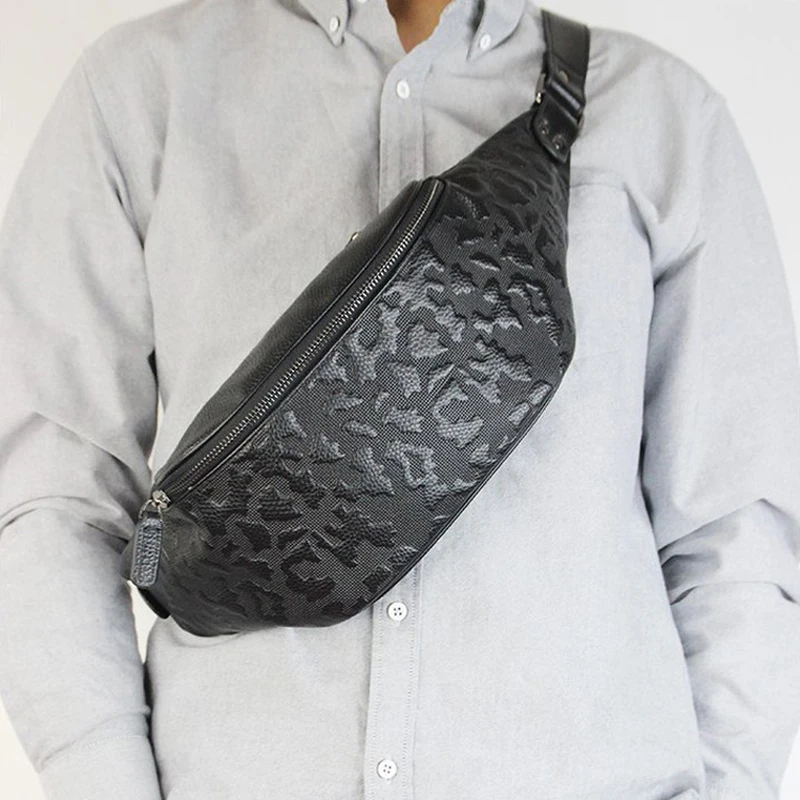 ECENTAUR Men's chest bag cow leather waist bag waterproof messenger bag women's waist bag
ECENTAUR Men's chest bag cow leather waist bag waterproof messenger bag women's waist bag