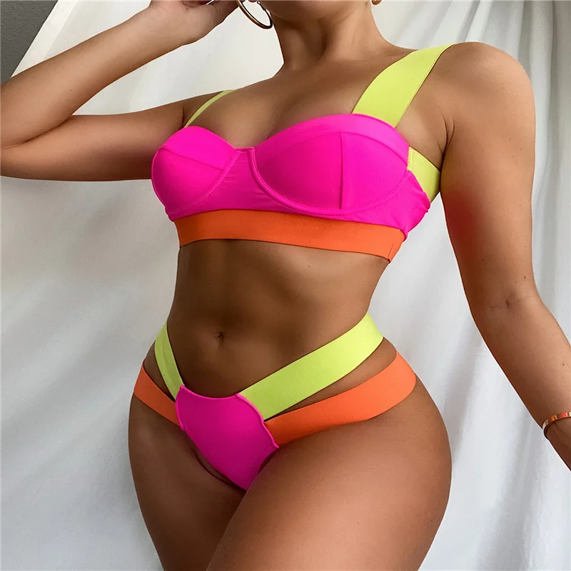 2022 Woman Swimsuits Push Up Bikini Summer Sexy Beach Bikini For Ladies Fashion Biquini Stitching Color Biquinis Bathing Suit
2022 Woman Swimsuits Push Up Bikini Summer Sexy Beach Bikini For Ladies Fashion Biquini Stitching Color Biquinis Bathing Suit